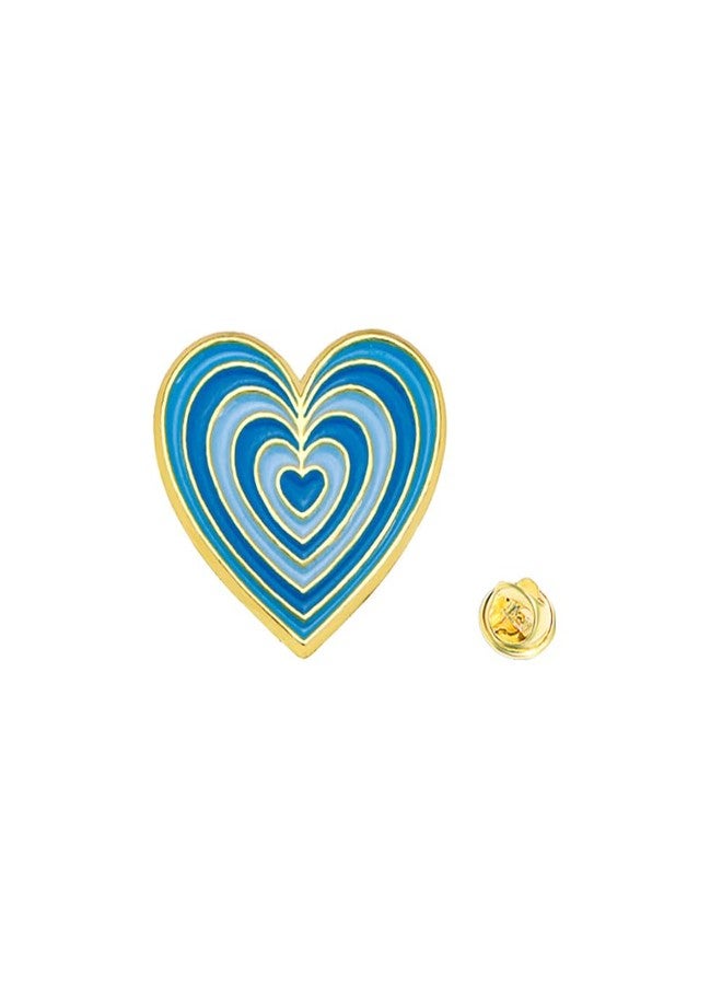 MXUHUI Rainbow Pins Heart Enamel Pin Brooch Women Men Badge Clothes Lapel Pin for Backpacks Badges Hats Bags (Blue) - Image 1